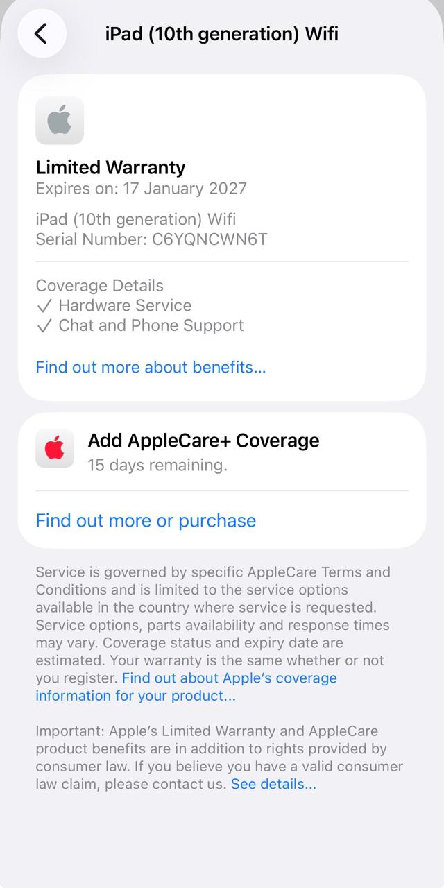 iPad 10th generation 45 days old