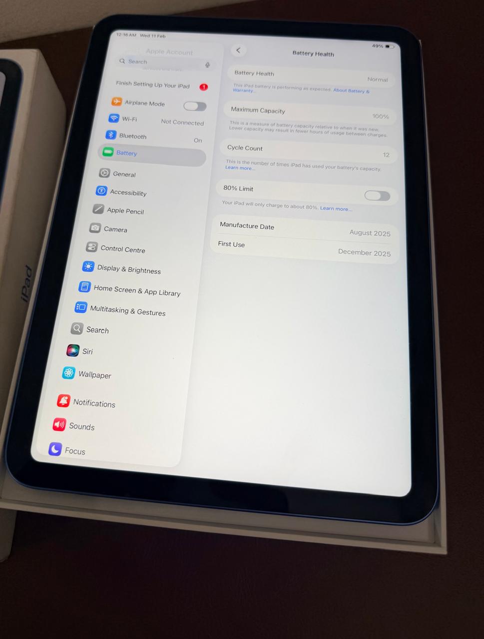 iPad A16 11th gen 128gb with (AppleCare +)