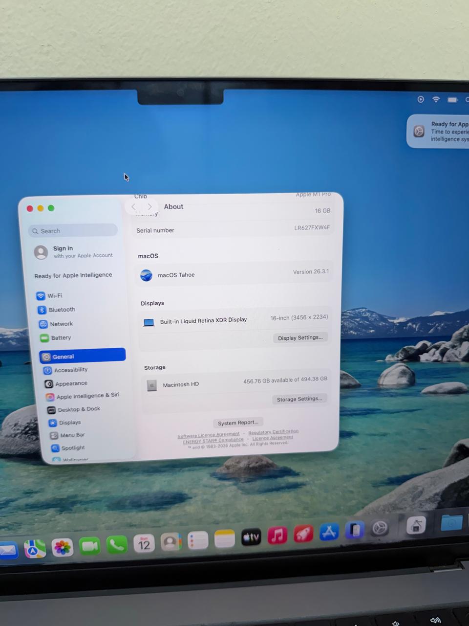 Mac book Pro M1 16 inch 16gb/512
