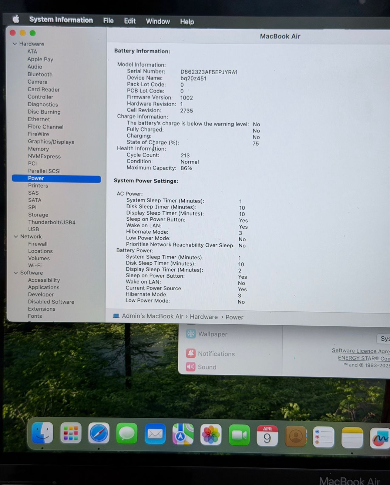 Mac Book Air M1 13 inch 8/256gb