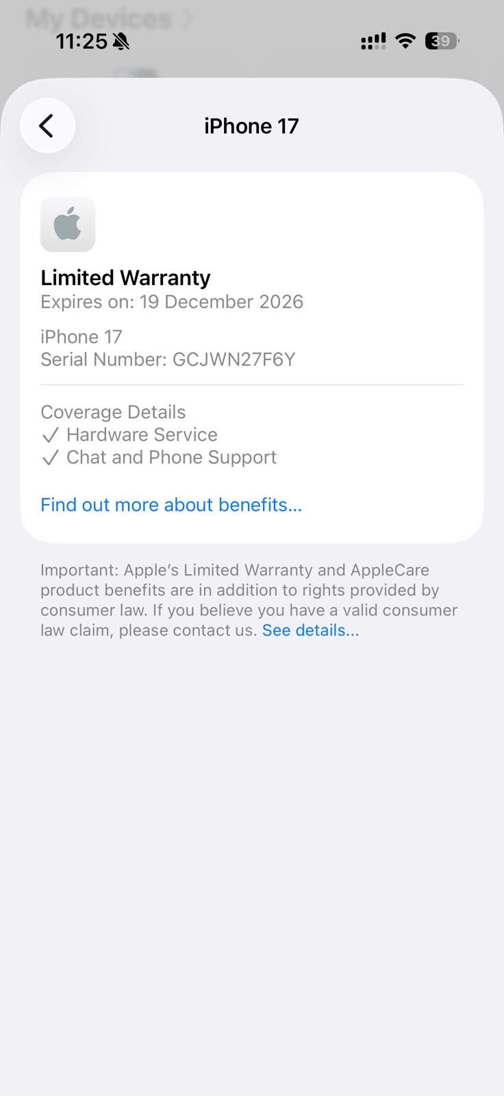 iPhone 17 256gb just 6 months old