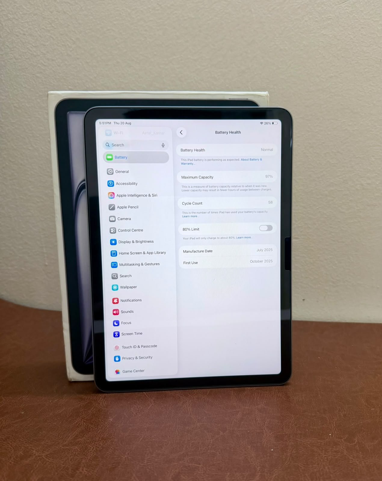 iPad Air M3 11 inch 128gb under warranty